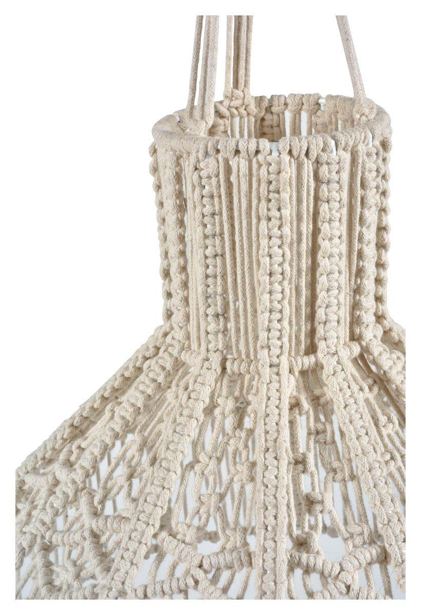 HG Living Ballina Macrame Round Pendant Light - Off White IP01 - Pendant LightIP019332092124366 6