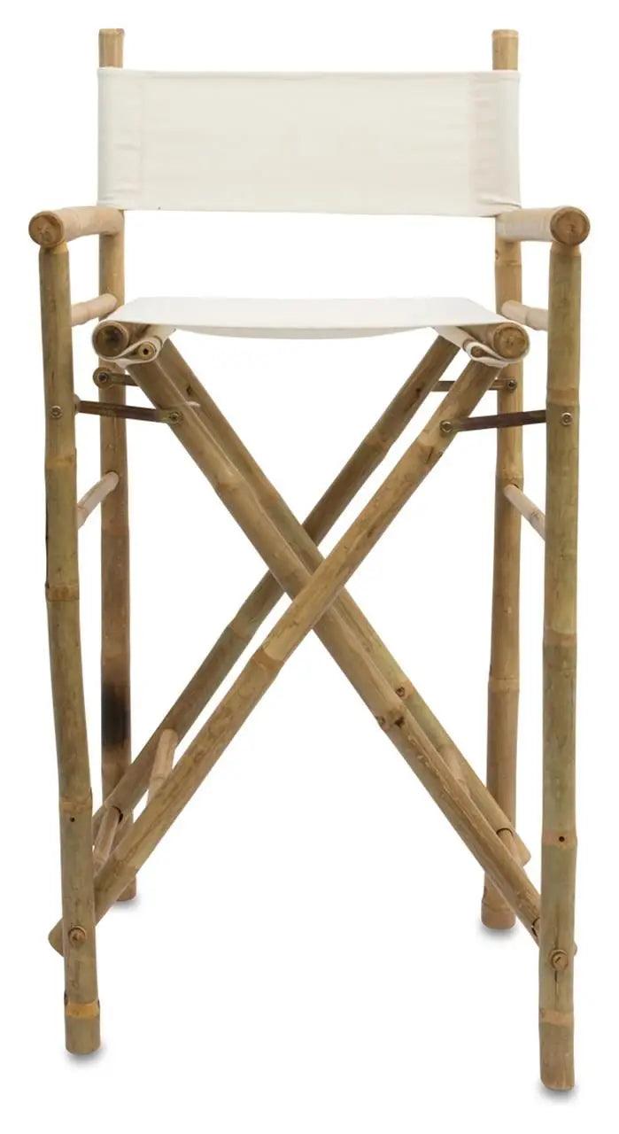 HG Living Bamboo Bar Stool Directors Chair Ivory/Natural KL08 - Bar/CounterKL089332092104597 2