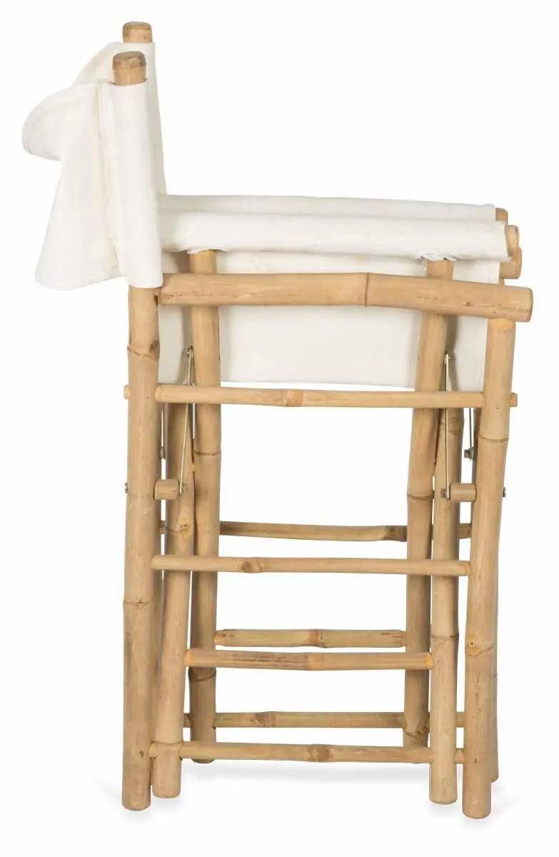 HG Living Bamboo Directors Chair With Canvas Ivory KL04 - Dining ChairsKL049332092094683 3