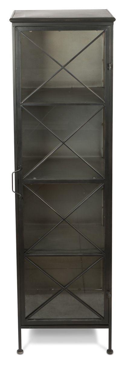 HG Living Black Metal Book Case With Glass Door - Book ShelfMQ309332092105396 5