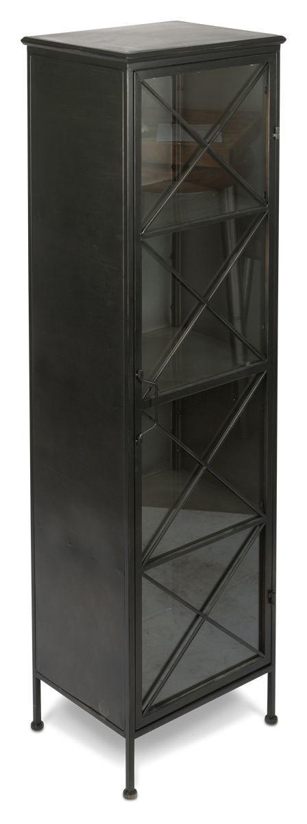 HG Living Black Metal Book Case With Glass Door - Book ShelfMQ309332092105396 1