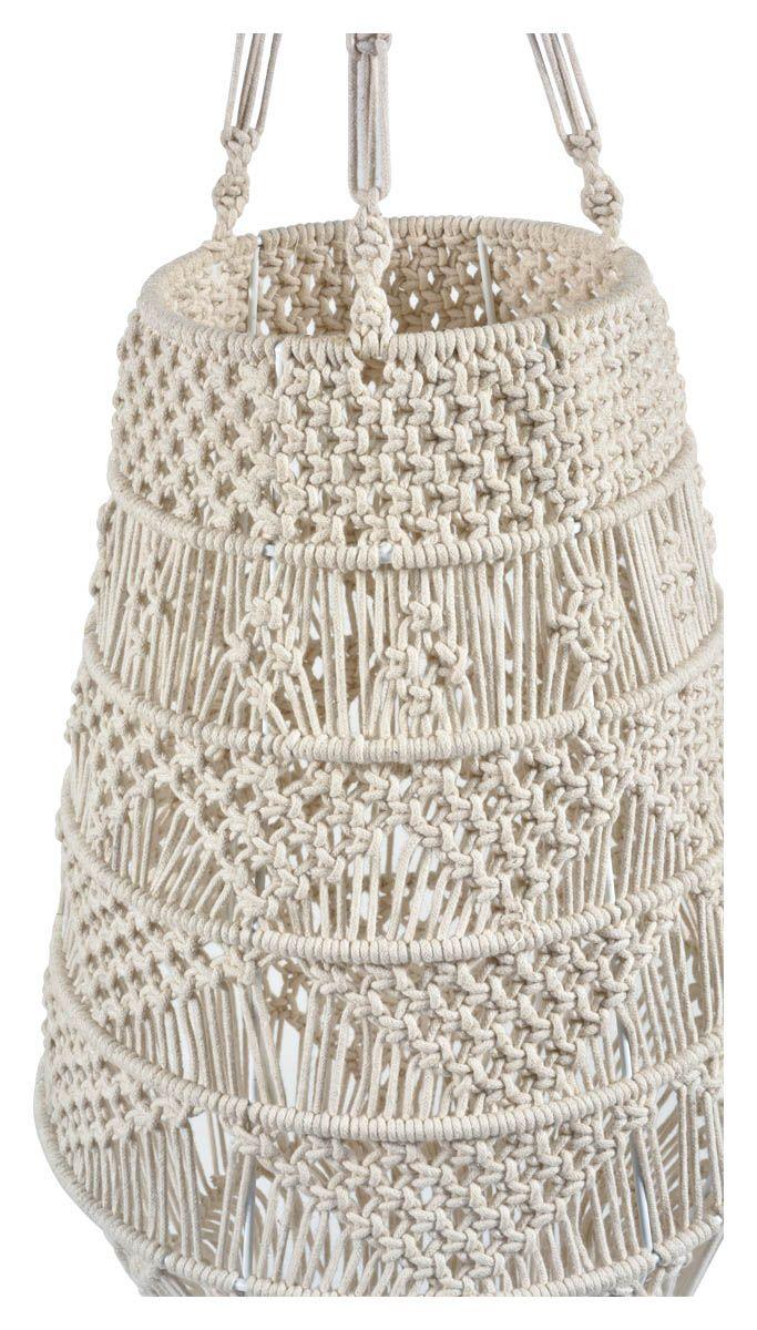 HG Living Byron Macrame Long Pendant Light With Tassels - Off White IP03 - Pendant LightIP039332092124380 4