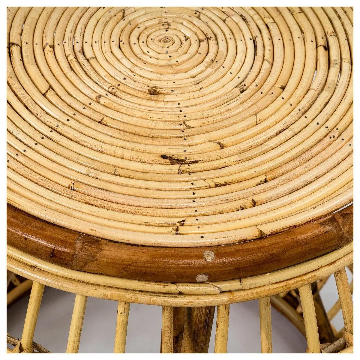 HG Living Cali Rattan Round Side Table Natural WI06 - Bedside TableWI069332092132774 4