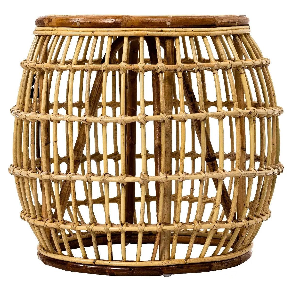 HG Living Cali Rattan Round Side Table Natural WI06 - Bedside TableWI069332092132774 5