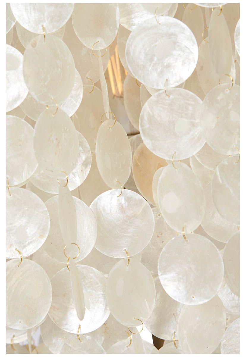 HG Living Capiz Shell Tierred Floor Lamp Gold/Cream - Floor Lamp and ShadeLG049332092118723 4