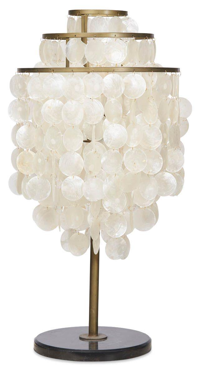 HG Living Capiz Shell Tierred Table Lamp Gold/Cream - Floor Lamp and ShadeLG019332092118693 1