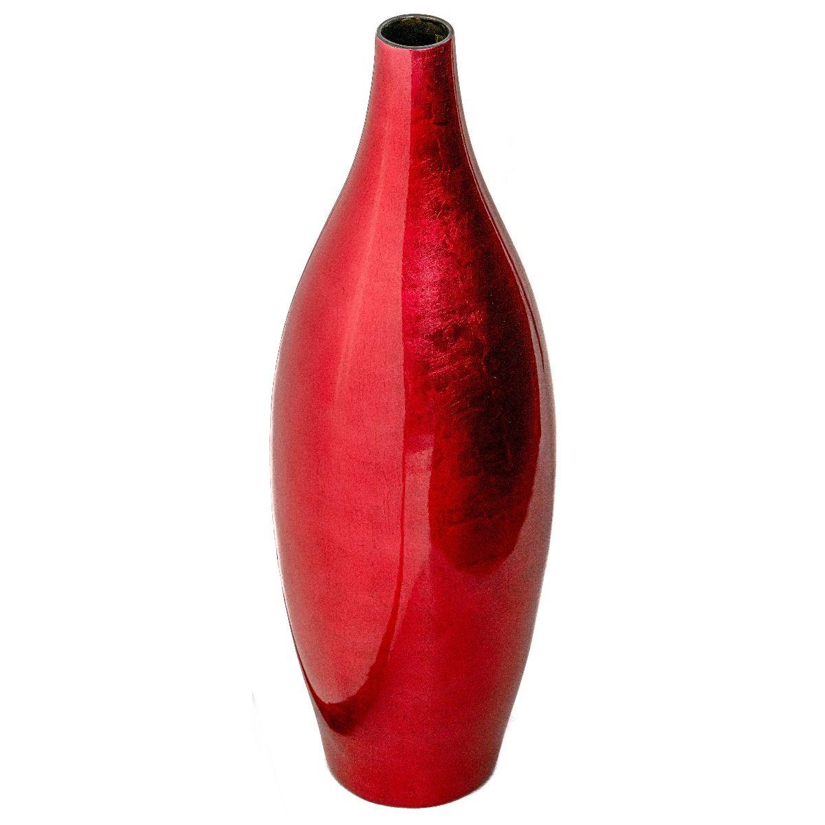 HG Living Ceramic Lacquer Vase Tall - Red TD249 - VasesTD2499332092133337 1