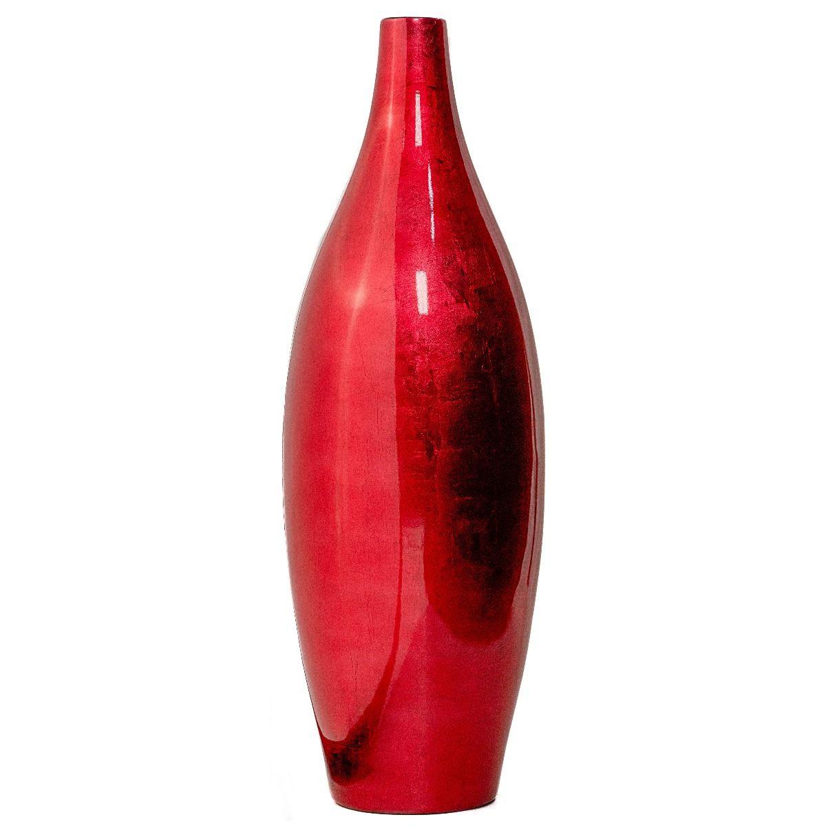 HG Living Ceramic Lacquer Vase Tall - Red TD249 - VasesTD2499332092133337 2