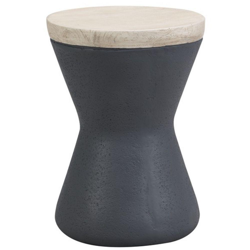 HG Living Hampton's Indoor/Outdoor Round Side Table Light Oak/Grey YS09 - Side TableYS099332092133153 4