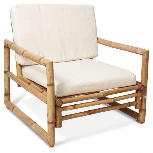 HG Living Ibiza Bamboo Chair With Cushion Natural/White - Accent ChairKL119332092116767 1