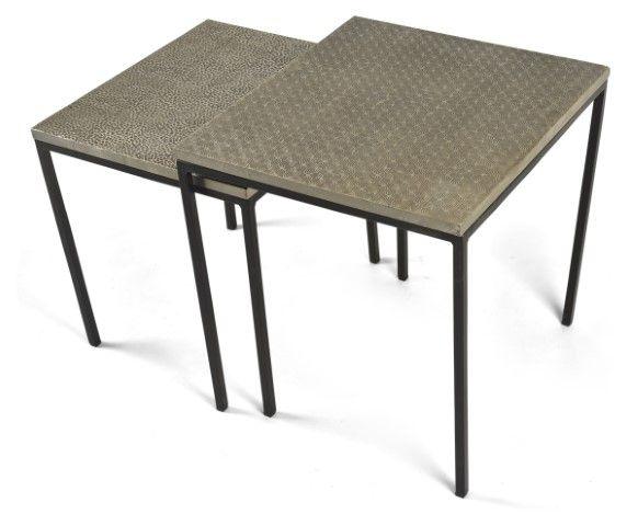 HG Living Jaipur Set Of 2 Iron Square Tables Silver MM08 - Coffee TableMM089332092123444 6