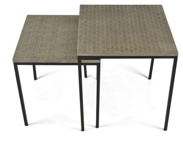 HG Living Jaipur Set Of 2 Iron Square Tables Silver MM08 - Coffee TableMM089332092123444 7