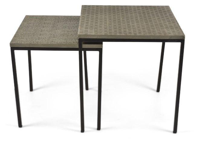 HG Living Jaipur Set Of 2 Iron Square Tables Silver MM08 - Coffee TableMM089332092123444 1