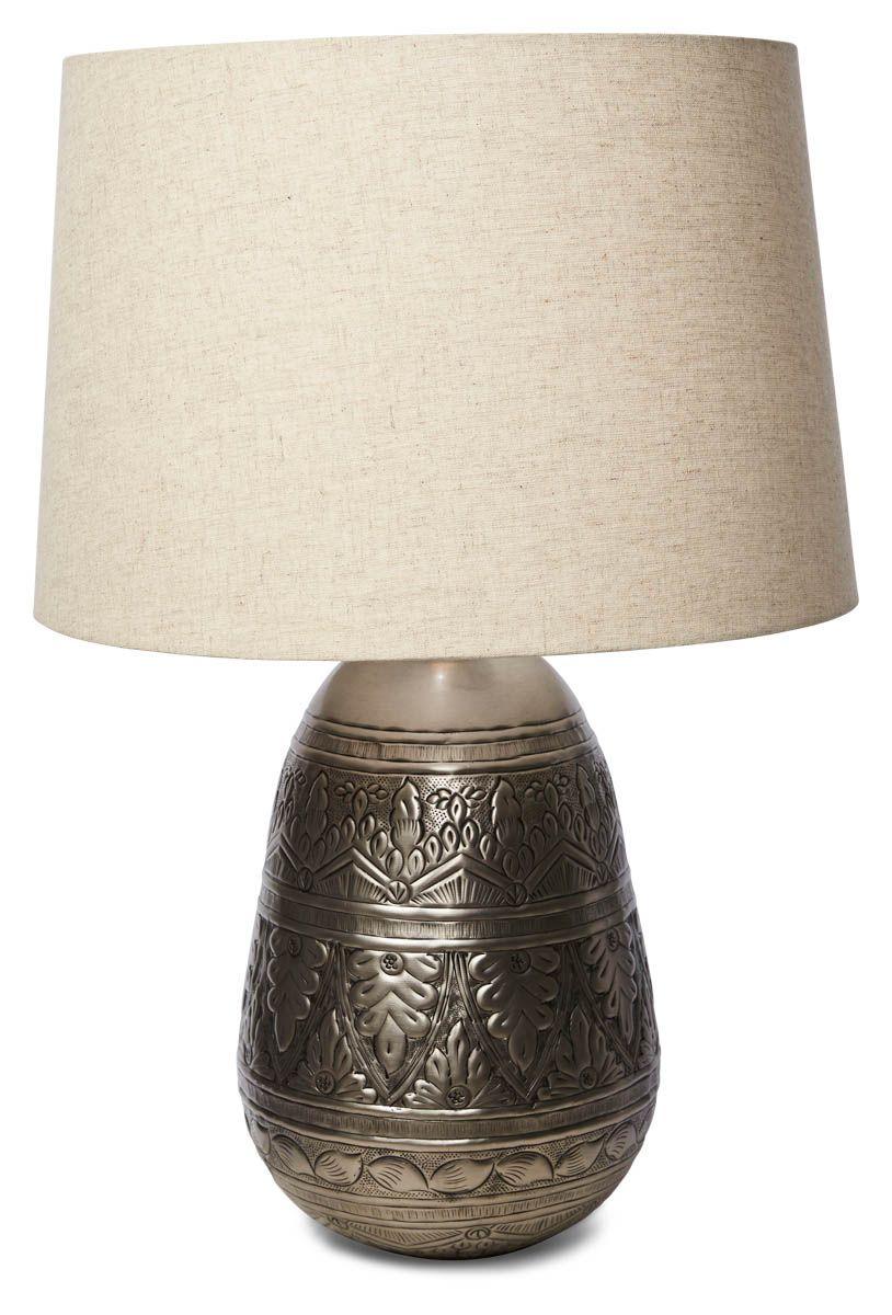 HG Living Jasper Metal Work Iron Table Lamp With Fabric Shade - Pewter/Grey - Table & Floor LampsVE439332092116811 2