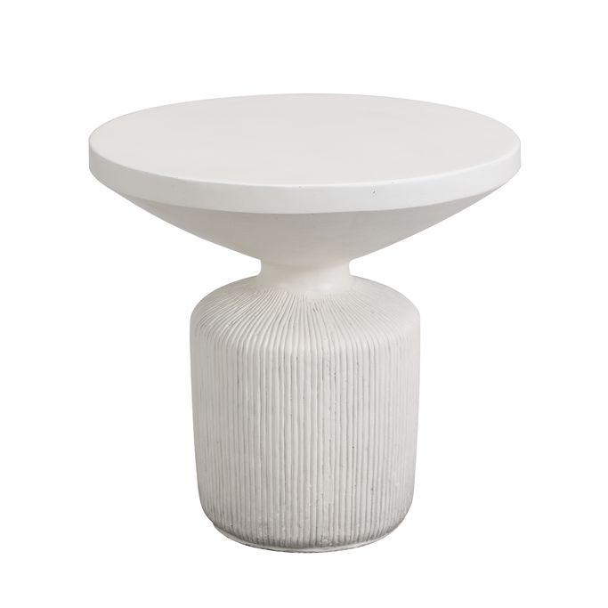 HG Living Lahaina Faux Concrete (Magnesium Oxide) Side Table Coconut Milk YS11 - Side TableYS119332092133177 5