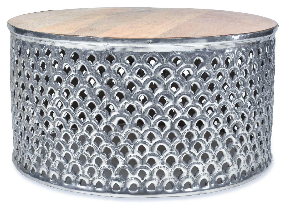 HG Living Moroccan Aluminium Coffee Table Natural/Silver FE40 - Coffee TableFE409332092126216 2