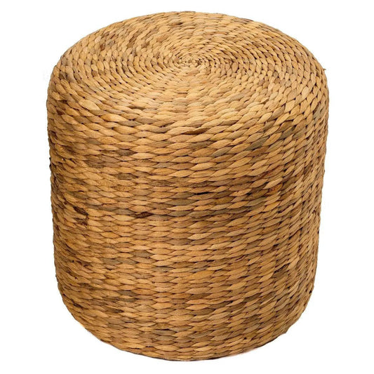 HG Living Natural Seagrass Water Hyacinth Pouf Natural - OttomanGV209332092134044 1