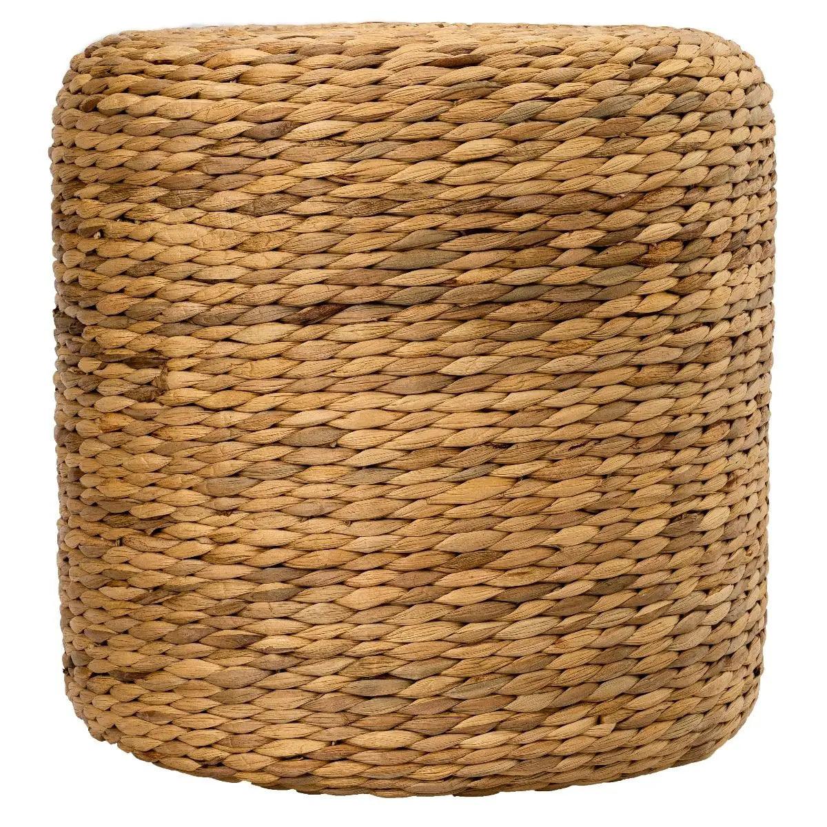 HG Living Natural Seagrass Water Hyacinth Pouf Natural - OttomanGV209332092134044 3