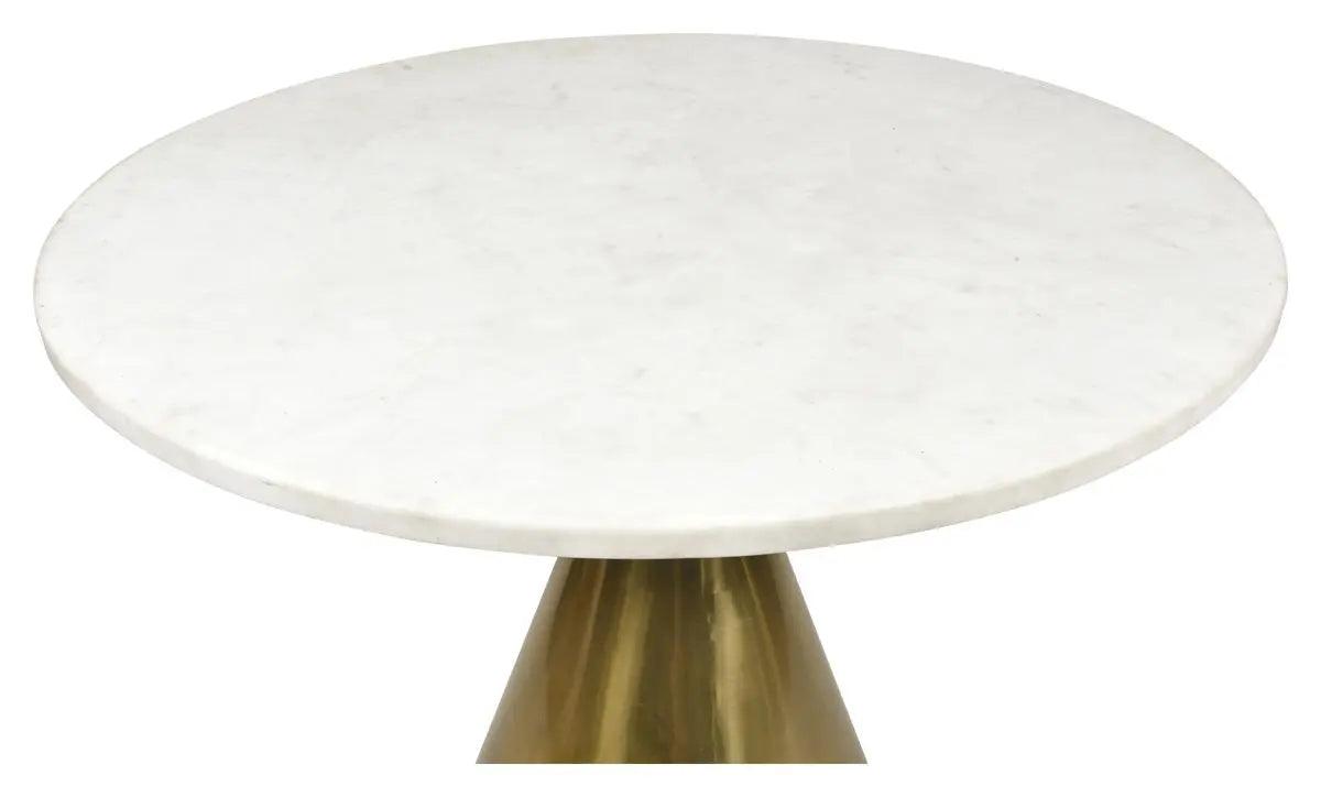 HG Living Pedestal Marble Iron Dining Table Antique Brass - Dining TableGF879332092123086 2