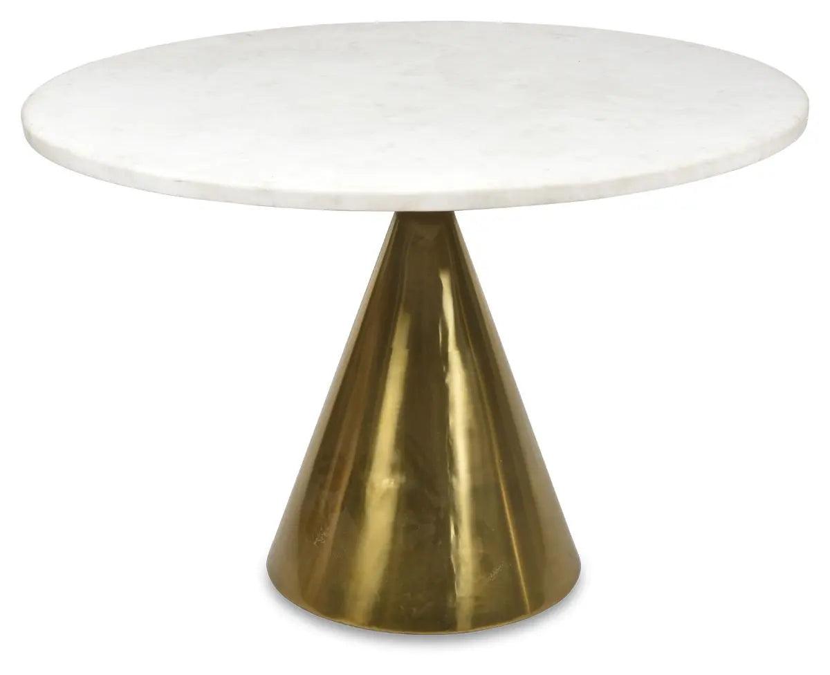 HG Living Pedestal Marble Iron Dining Table Antique Brass - Dining TableGF879332092123086 1