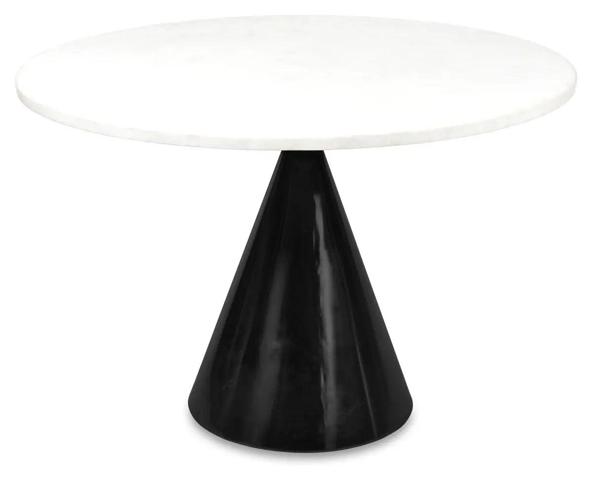 HG Living Pedestal Marble Iron Dining Table Black - Dining TableGF909332092133528 5