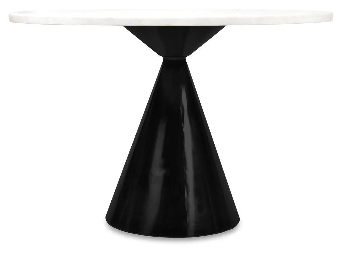 HG Living Pedestal Marble Iron Dining Table Black - Dining TableGF909332092133528 4