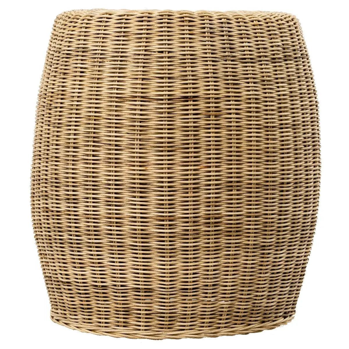 HG Living Pitali Rattan Wicker Woven Stool Natural - OttomanWI119332092133634 4