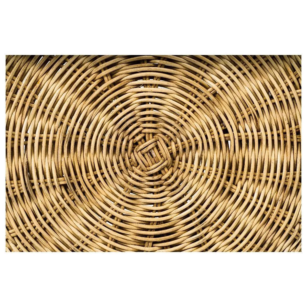 HG Living Pitali Rattan Wicker Woven Stool Natural - OttomanWI119332092133634 3