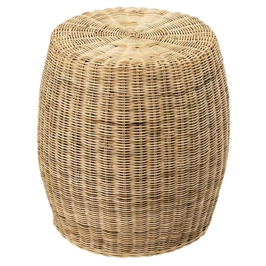 HG Living Pitali Rattan Wicker Woven Stool Natural - OttomanWI119332092133634 1