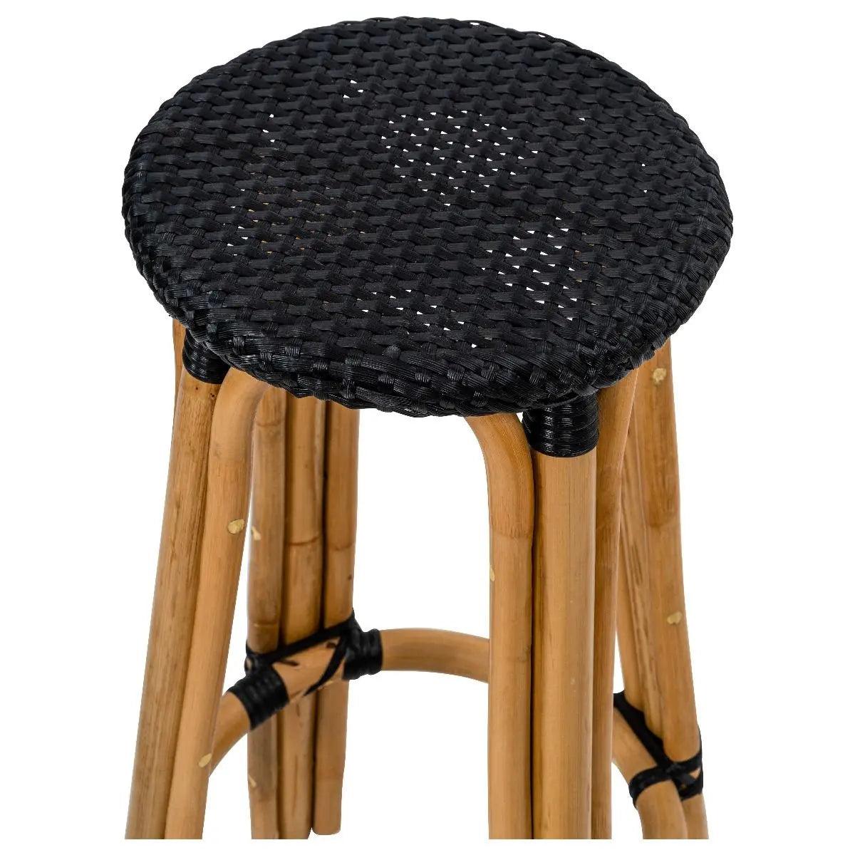 HG Living Positano Synthetic Rattan Bistro Counter Stool Black - Bar/CounterWI279332092133795 4