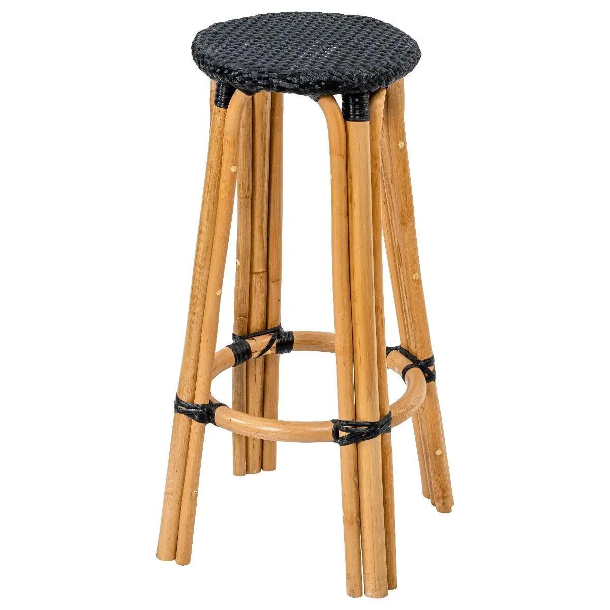 HG Living Positano Synthetic Rattan Bistro Counter Stool Black - Bar/CounterWI279332092133795 1