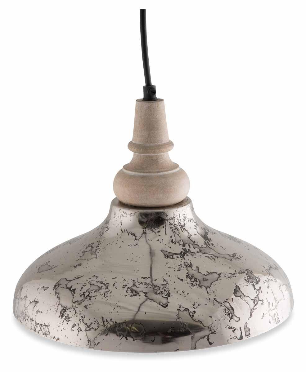 HG Living Small Iron Pendant Light With Wood Top And Matte Inside VE34 - Pendant LightVE349332092101923 1