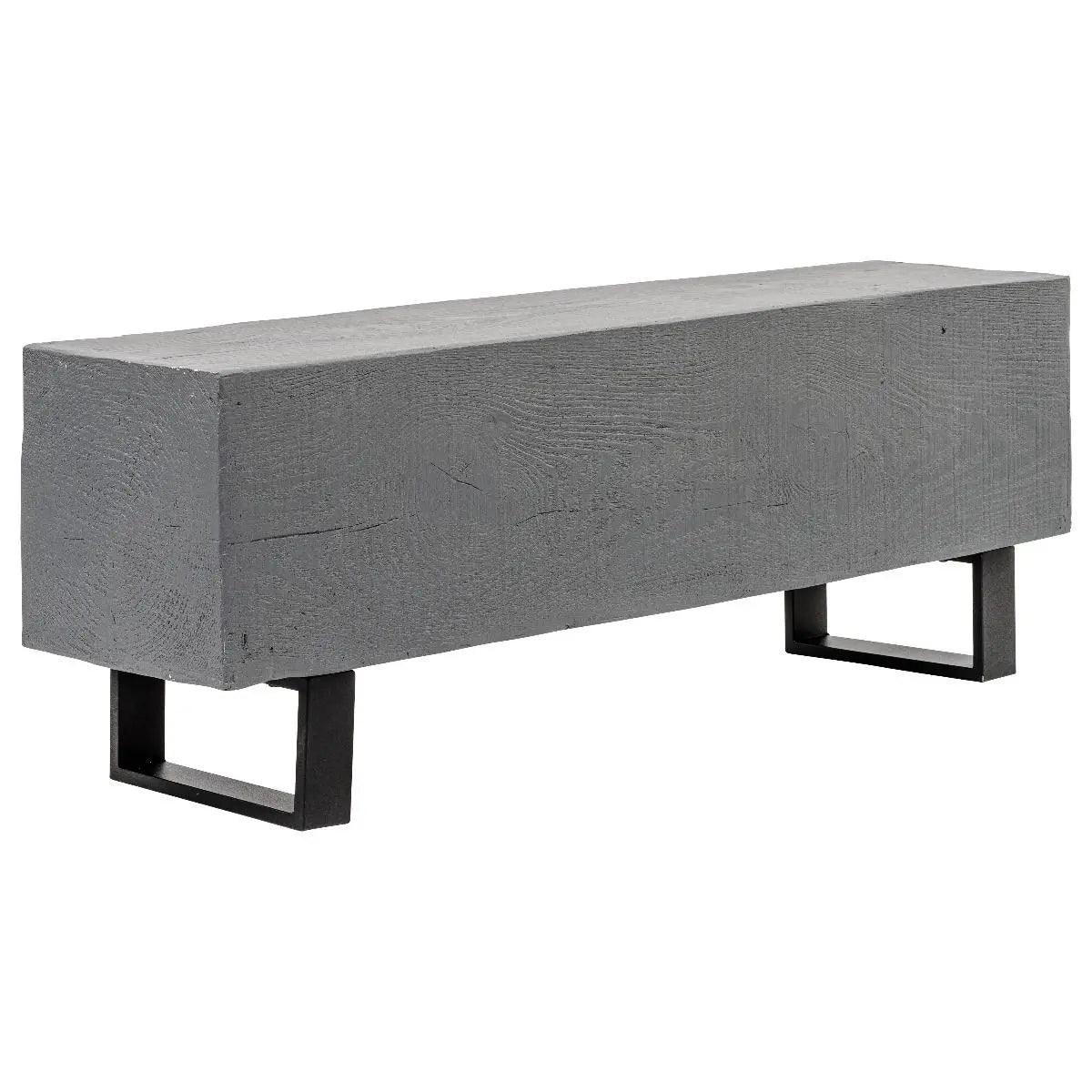 HG Living Woodland Indoor/Outdoor Faux Wood Bench Grey YS10 - Wood BenchYS109332092133160 6