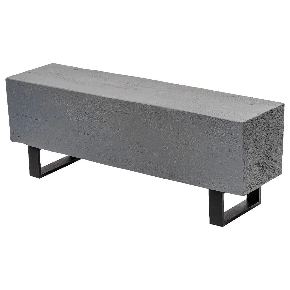 HG Living Woodland Indoor/Outdoor Faux Wood Bench Grey YS10 - Wood BenchYS109332092133160 5