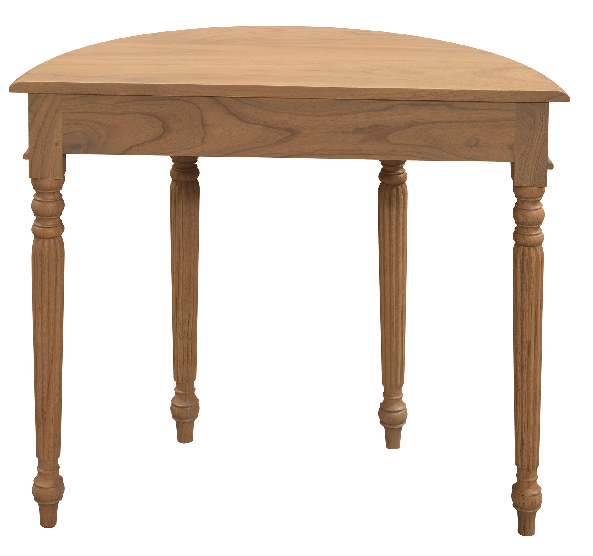 Huntley Turn Leg Half Round Sofa Table (Natural) - TableT 28 MD (NI)754169491130 2