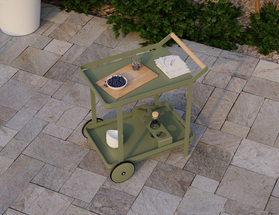 Imola Outdoor Bar Cart - Eucalyptus Green - C1410550019356182096241 5