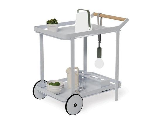 Imola Outdoor Bar Cart - Matt Silver Grey - C1410550039356182096265 1