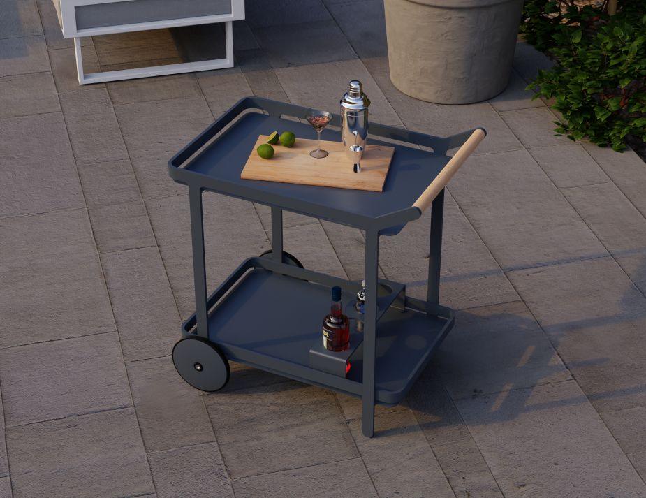 Imola Outdoor Bar Cart - Midnight Blue - C1410550549356182096302 5