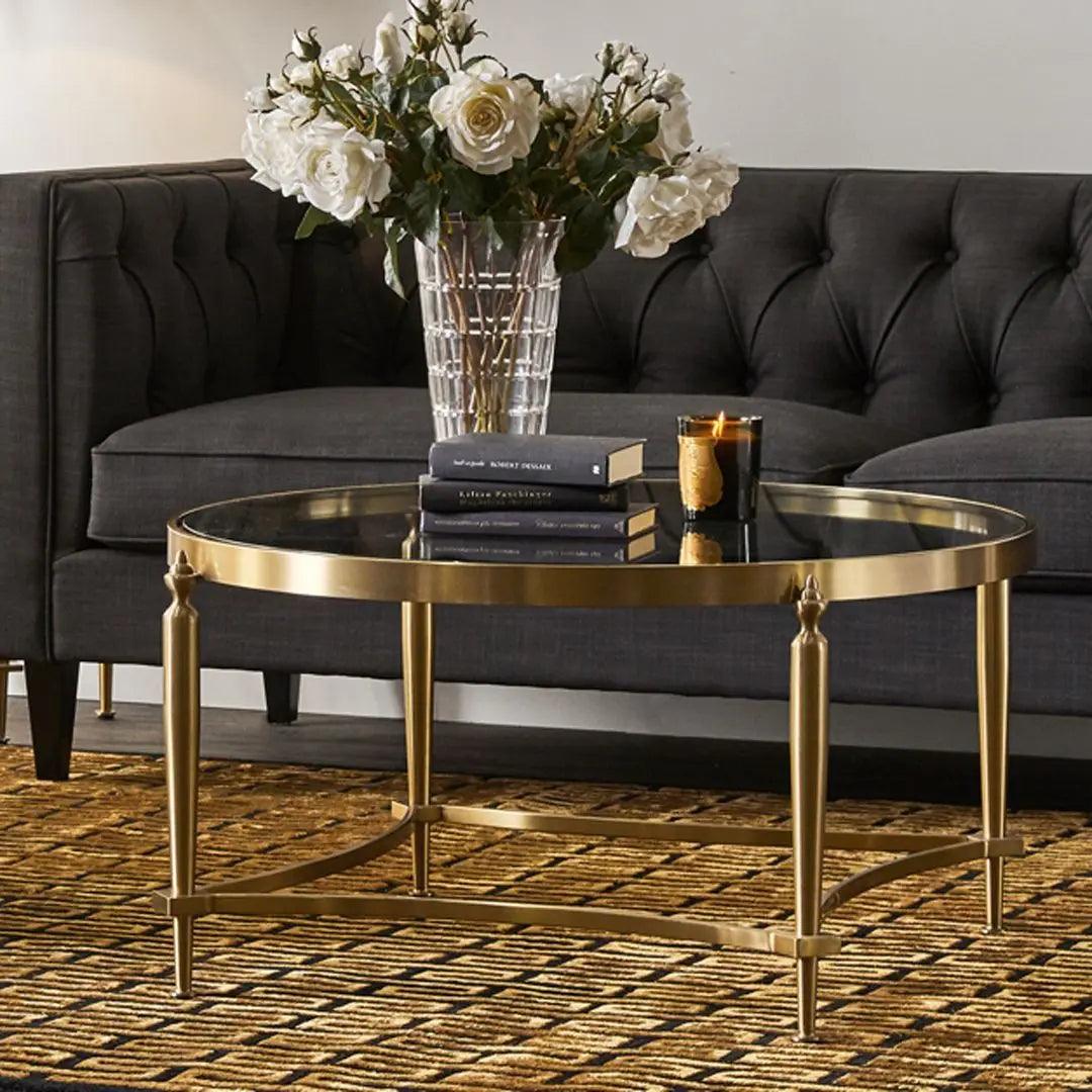 Jak Glass Coffee Table - Gold - Coffee Table322549320294115510 5