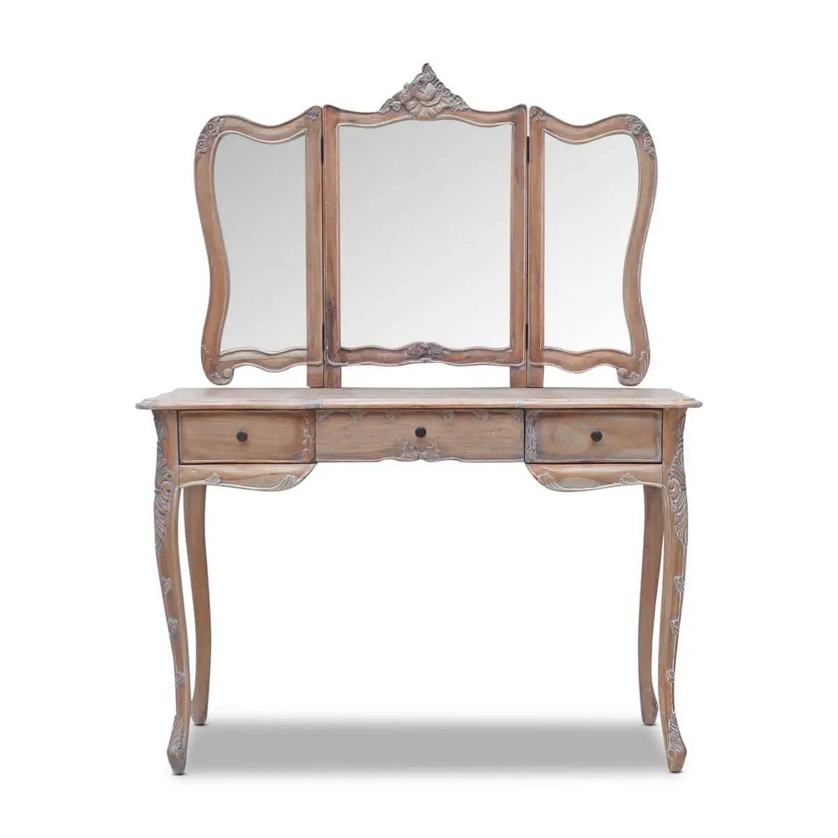 Large Paris Dressing Table - Weathered Oak - DresserMDST02LKDTER9360245000908 1