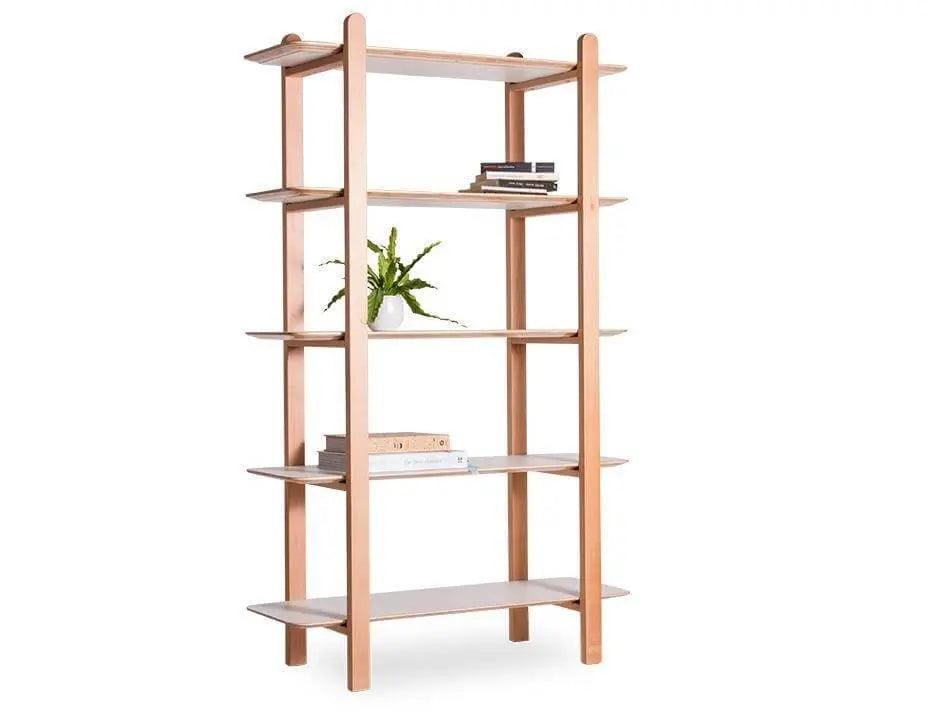 Level Beni Storage Unit - 5 Shelves - Natural - White - StorageB1251030709356182017277 3