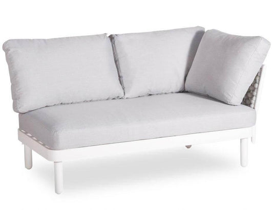 Level Siano Modular Right Arm 2 Seater - Outdoor - White - Light Grey Cushion-Sofa-Level-Prime Furniture