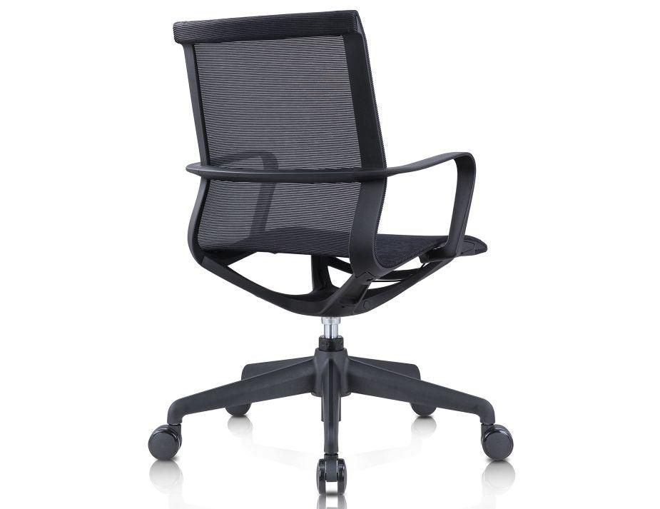 Lunar Low Back Office Chair - Black Frame - Black Mesh-Level-Prime Furniture