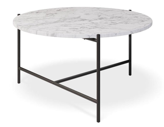 Nexus Marble Coffee Table - White Carrara-Level-Prime Furniture