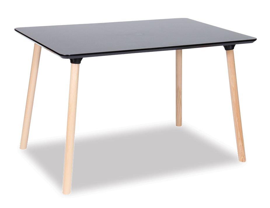 Massa Table - 120x80cm - Natural Legs - Black Top - B1251012279356182000835 2