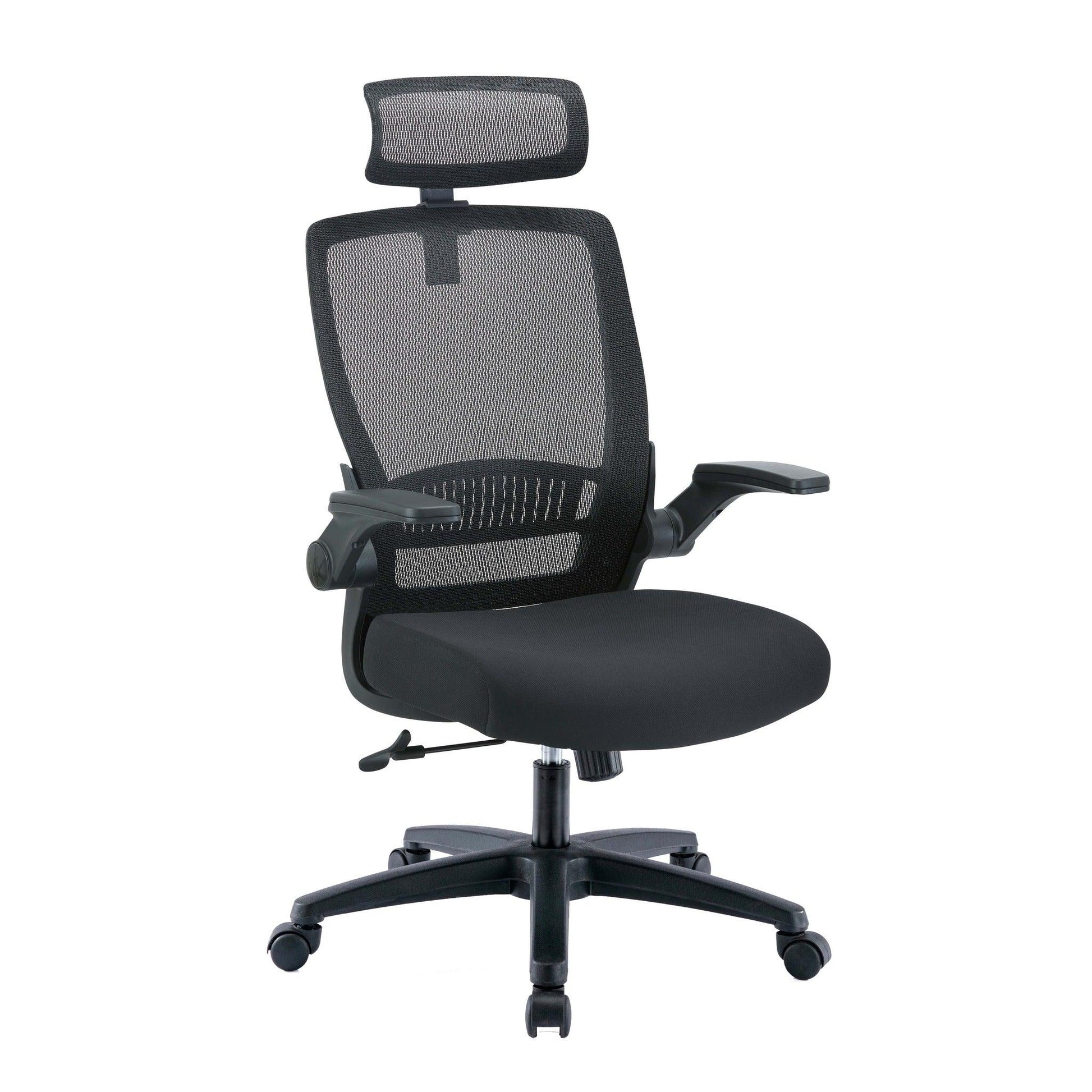 Mesh Ergonomic Office Chair - Black - With Headrest - Office/Gaming ChairsOC8252-UN 1