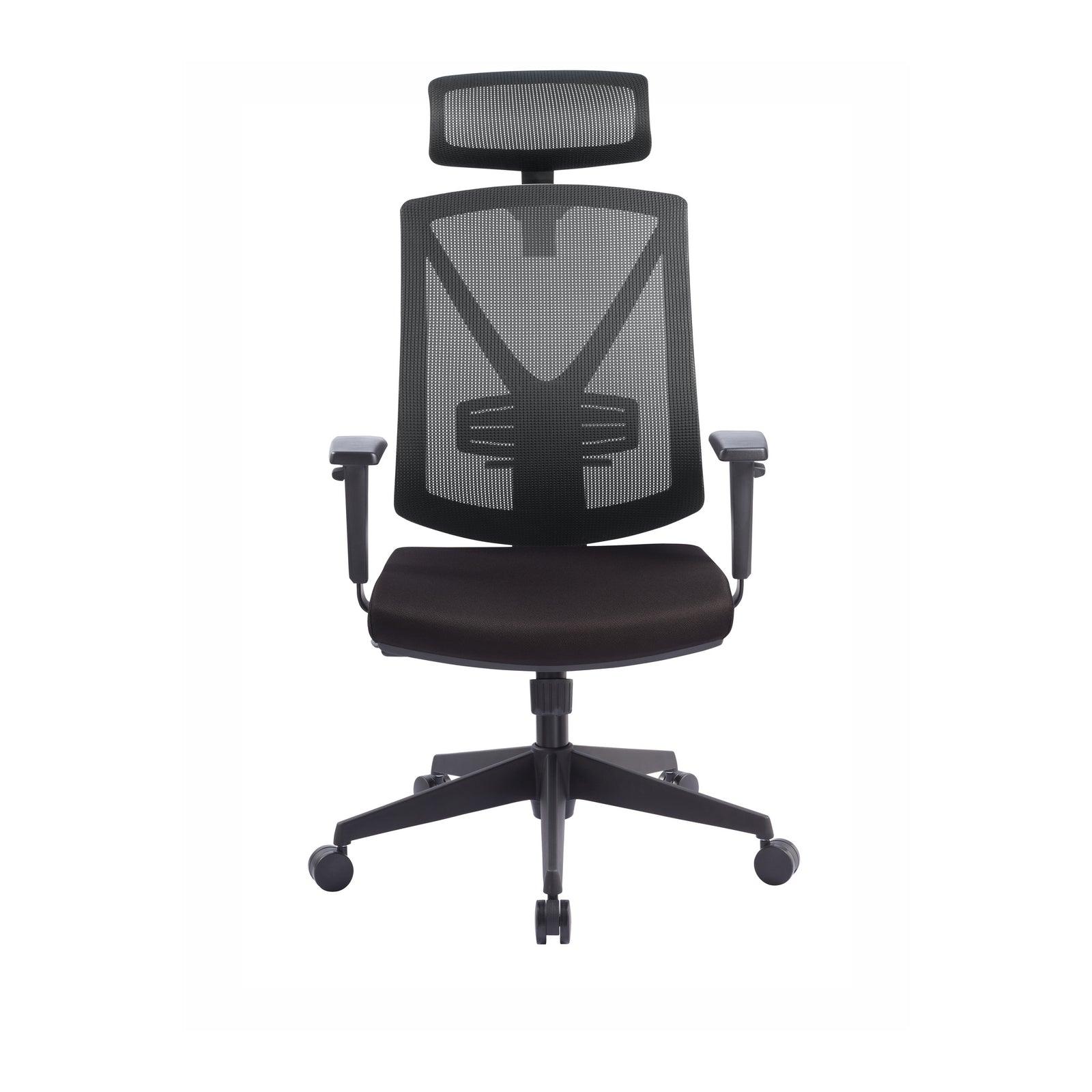 Mesh Ergonomic Office Chair with Headrest - Black - Office/Gaming ChairsOC8256-UN 3