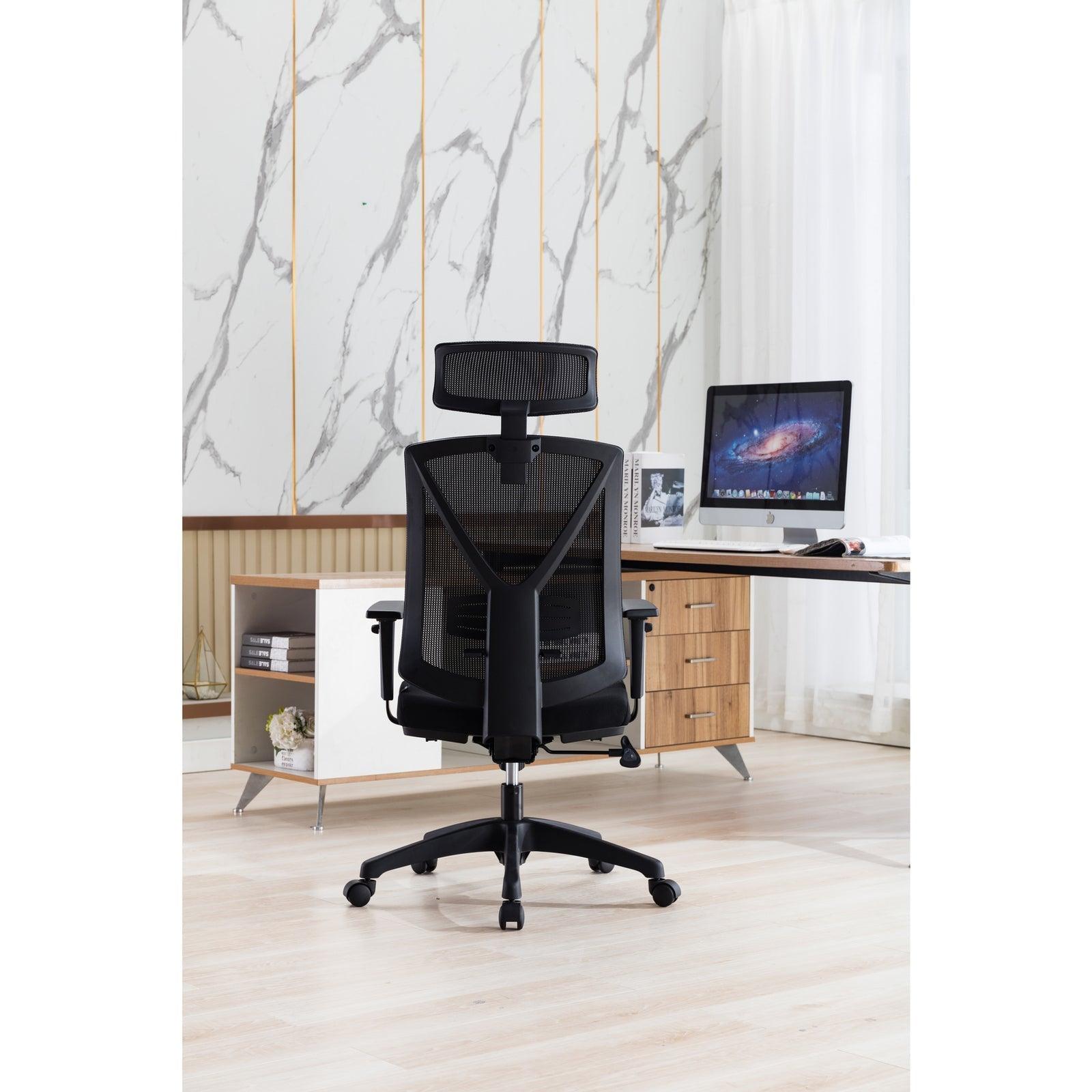 Mesh Ergonomic Office Chair with Headrest - Black - Office/Gaming ChairsOC8256-UN 4