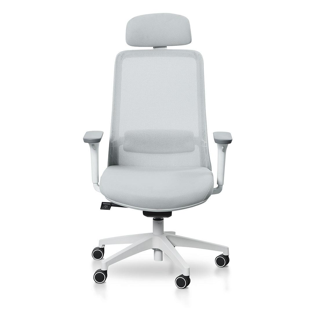 Mesh Office Chair - Cloud Grey with White Base - Office/Gaming ChairsOC8505-LF 2