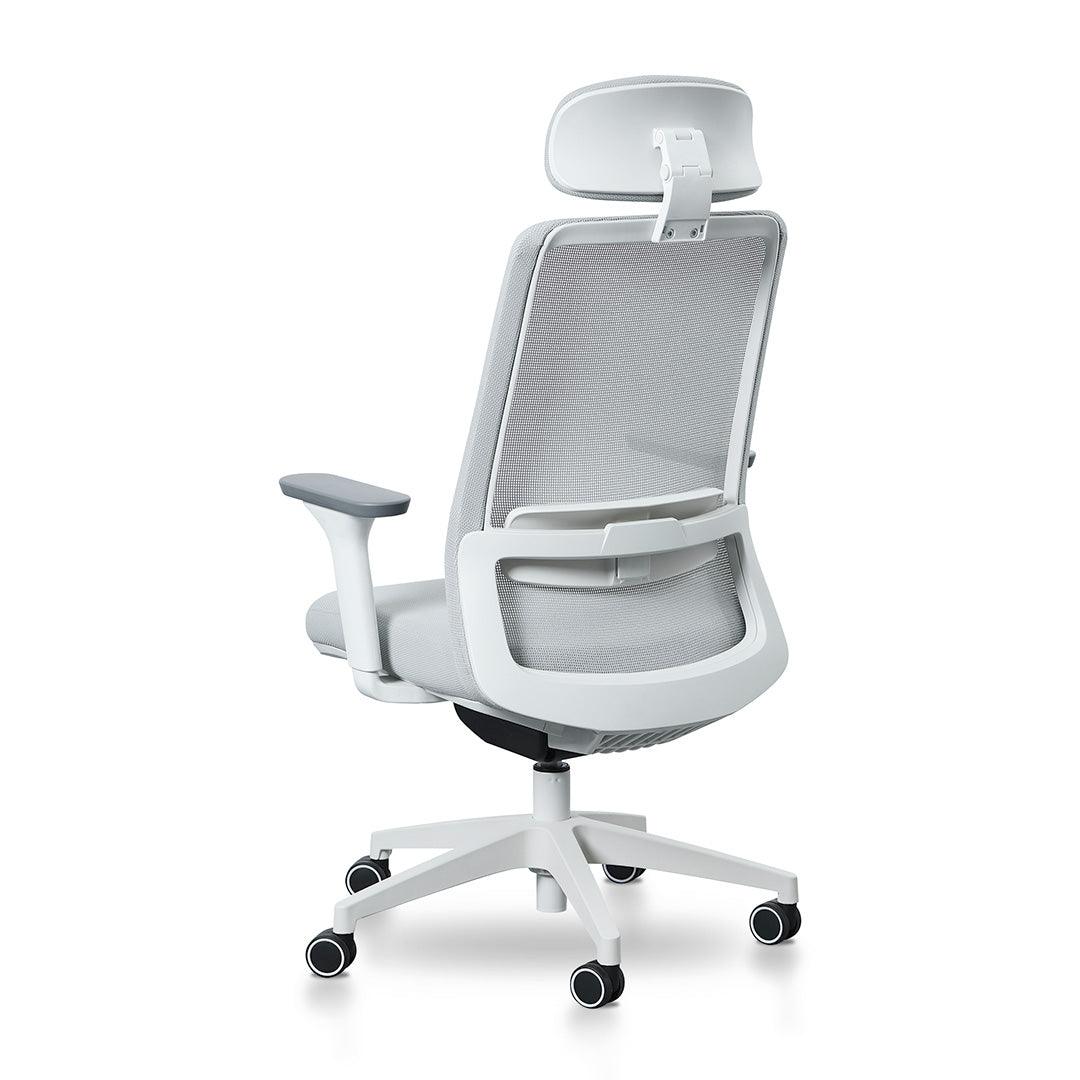 Mesh Office Chair - Cloud Grey with White Base - Office/Gaming ChairsOC8505-LF 11